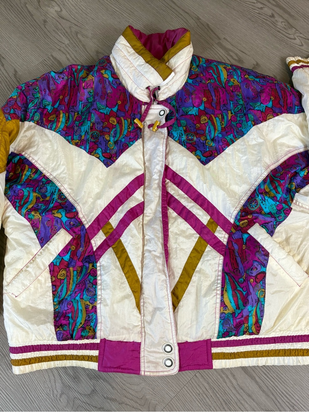 80s Misty Valley Colorblock Puff Jacket - Picture 2 of 7